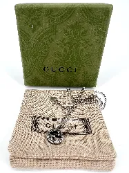 collier gucci avec pendentif gg entrelacé en argent 925 argent 925 millième (22 ct) 7,10g