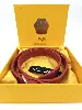 collier pour chien dolce gabbana fefé en cuir rouge-orangé