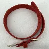 collier pour chien dolce gabbana fefé en cuir rouge-orangé