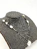 collier/sautoir en argent nacre et perles d'eau douce argent 925 millième (22 ct) 16,16g