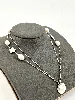 collier/sautoir en argent nacre et perles d'eau douce argent 925 millième (22 ct) 16,16g