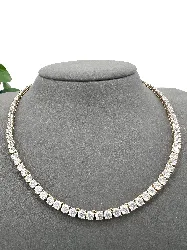 collier swarovski tennis matrix doré cristaux blancs