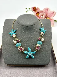collier trésors de l'ocean en émail et oxydes