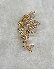 fbrc030 broche épi de roseau pavé d'oxydes et perle synthétique