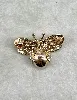 fbrc04 broche abeille dorée pavé d'oxydes et perle synthétique