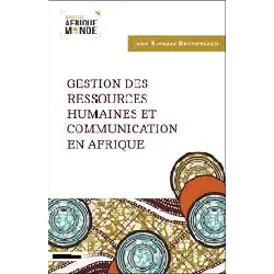livre gestion des ressources humaines et communication en afrique