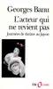 livre l'acteur qui ne revient pas : journées de théâtre au japon - journées de théâtre au japon