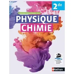 livre physique chimie 2de sirius - edition 2019