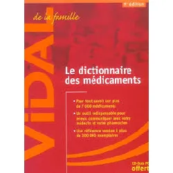 livre vidal de la famille - le dictionnaire des médicaments (cd-rom inclus)
