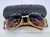 lunettes de soleil chanel 4115 vintage doré & marron