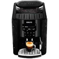 machine à café automatique krups espresso broyeur et mousseur à lait yy4147fd noir