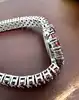 montre bracelet vintage en argent et grenats naturels, cadran nacre, mouvement quartz  argent 925 millième (22 ct) 44,91g