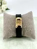 montre dior diorific mouvement quartz, boîtier en plaqué or et bracelet en caoutchou