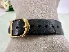 montre dior diorific mouvement quartz, boîtier en plaqué or et bracelet en caoutchou
