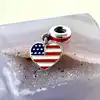 pandora charm argent coeur drapeau des etats-unis argent 925 millième (22 ct) 2,71g