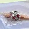 pandora charm argent strass et coeurs roses argent 925 millième (22 ct) 2,04g