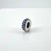 pandora charm espaceur orné de pierres bleues argent 925 millième (22 ct) 0,96g