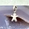 pandora charm rond breloque bonhomme pain d'épices  argent 925 millième (22 ct) 2,65g