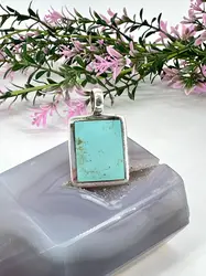 pendentif en argent turquoise argent 925 millième (22 ct) 6,98g