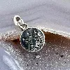 pendentif rond en argent ange en strass argent 925 millième (22 ct) 1,12g