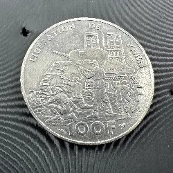 pièce 100 francs libération de paris 1994 argent 900 millième 15g