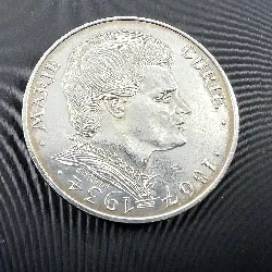 pièce 100 francs marie curie 1984 argent 900 millième 15g