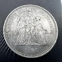 pièce 50 francs hercule 1978 argent 900 millième 29,81g