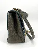 sac à main lancel ninon en cuir kaki avec bandoulière