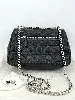 sac bandoulière christian dior miss dior en cuir d'agneau noir