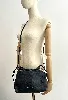 sac burberry little crush en cuir noir et toile check à bandoulière amovible