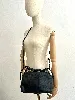 sac burberry little crush en cuir noir et toile check à bandoulière amovible