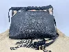 sac burberry little crush en cuir noir et toile check à bandoulière amovible