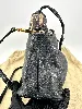 sac burberry little crush en cuir noir et toile check à bandoulière amovible