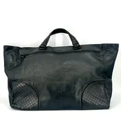 sac cabas bottega veneta en cuir noir