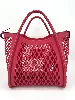 sac cabas max mara plastique rouge avec bandoulière en cuir