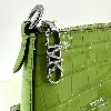 sac porté épaule michael kors empire en cuir effet crocodile vert pomme avec détails argentés