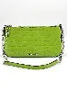 sac porté épaule michael kors empire en cuir effet crocodile vert pomme avec détails argentés