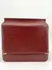 sac rabats à bandoulière vintage cartier en cuir bordeaux