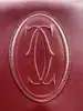 sac rabats à bandoulière vintage cartier en cuir bordeaux