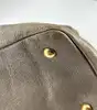 sac saint laurent en cuir taupe metallique