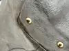 sac saint laurent en cuir taupe metallique
