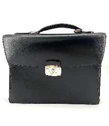 seviette / porte-document s,t, dupont line d en cuir noir