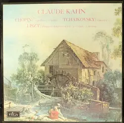 vinyle claude kahn, chopin / tchaikovsky / liszt - 24 préludes - 1ère ballade - concerto n° 1 / rhapsodies hongroises