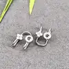 130896 anneaux d'oreilles sertie d'oxydes  argent 925 millième (22 ct) 1,87g