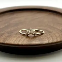 20004510 bague perlée centrée d'oxydes t56