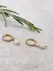 26618014 boucles d'oreilles créoles avec perles synthétiques oxydes