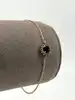 97397018 bracelet centré d'une pierre bleue et entournée des oxydes l18 cm