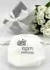 bague apm monaco fleurs et perle, pavée de zirconiums  t52 argent 925 millième (22 ct) 3,53g