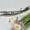 bague argent avec pierre centrale et entouré des petits oxydes t57 argent 925 millième (22 ct) 3,46g