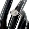 bague argent avec pierre centrale et entouré des petits oxydes t57 argent 925 millième (22 ct) 3,46g
